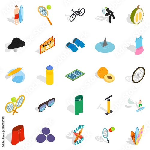 Sport style icons set, isometric style