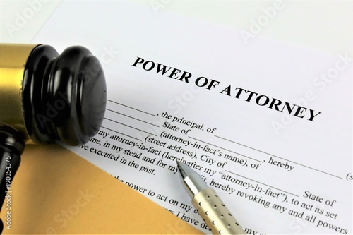 Canvas Print An concept Image of a power of attorney