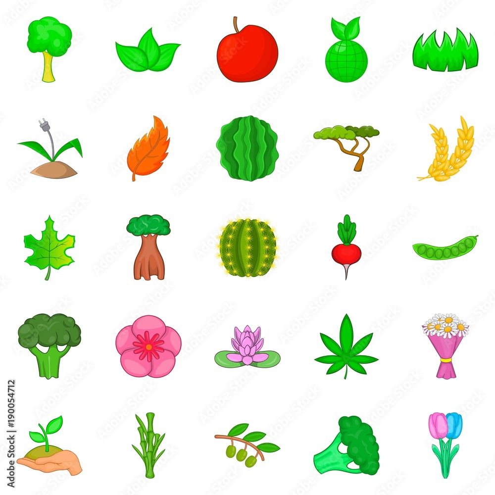 Sow icons set, cartoon style Sow icons set, cartoon style