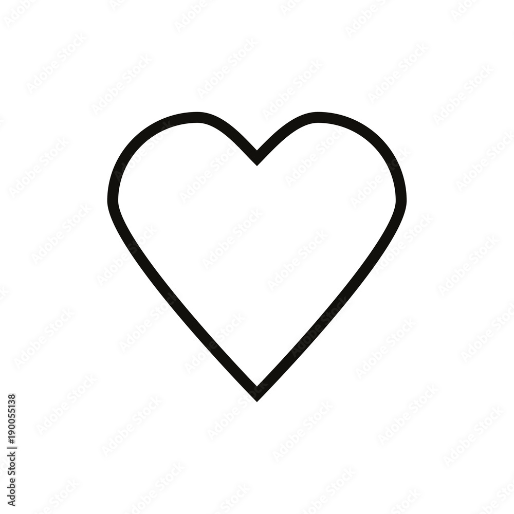 Heart line icon. Black heart vector icon. Love. Heart line icon. Black heart vector icon. Love.