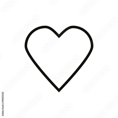 Heart line icon. Black heart vector icon. Love.
