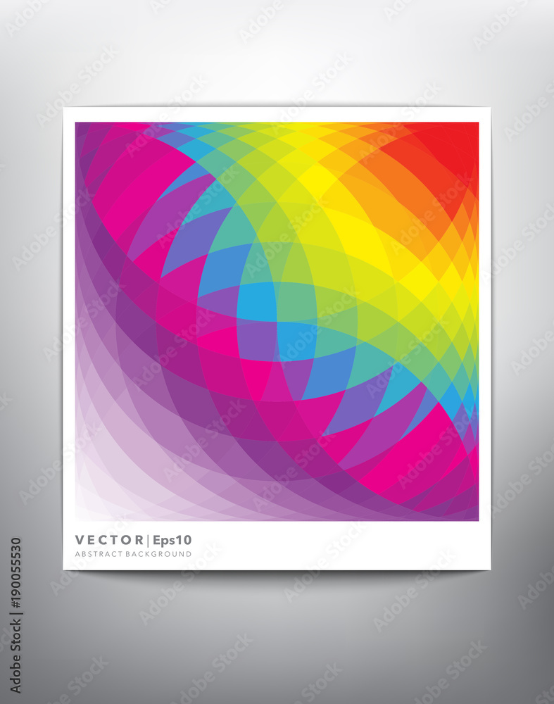 Naklejka premium Abstract vector polygonal background. Geometric low poly banner in bright rainbow colors. Use for wallpaper, banner, template or brochure cover design. Vector illustration. Eps10.