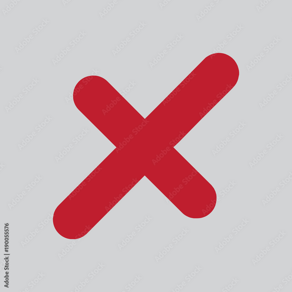 Check cross mark in red circle. Vector illustration. Check cross mark in red circle. Vector illustration.