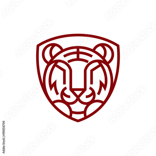 tigers logo design vector
