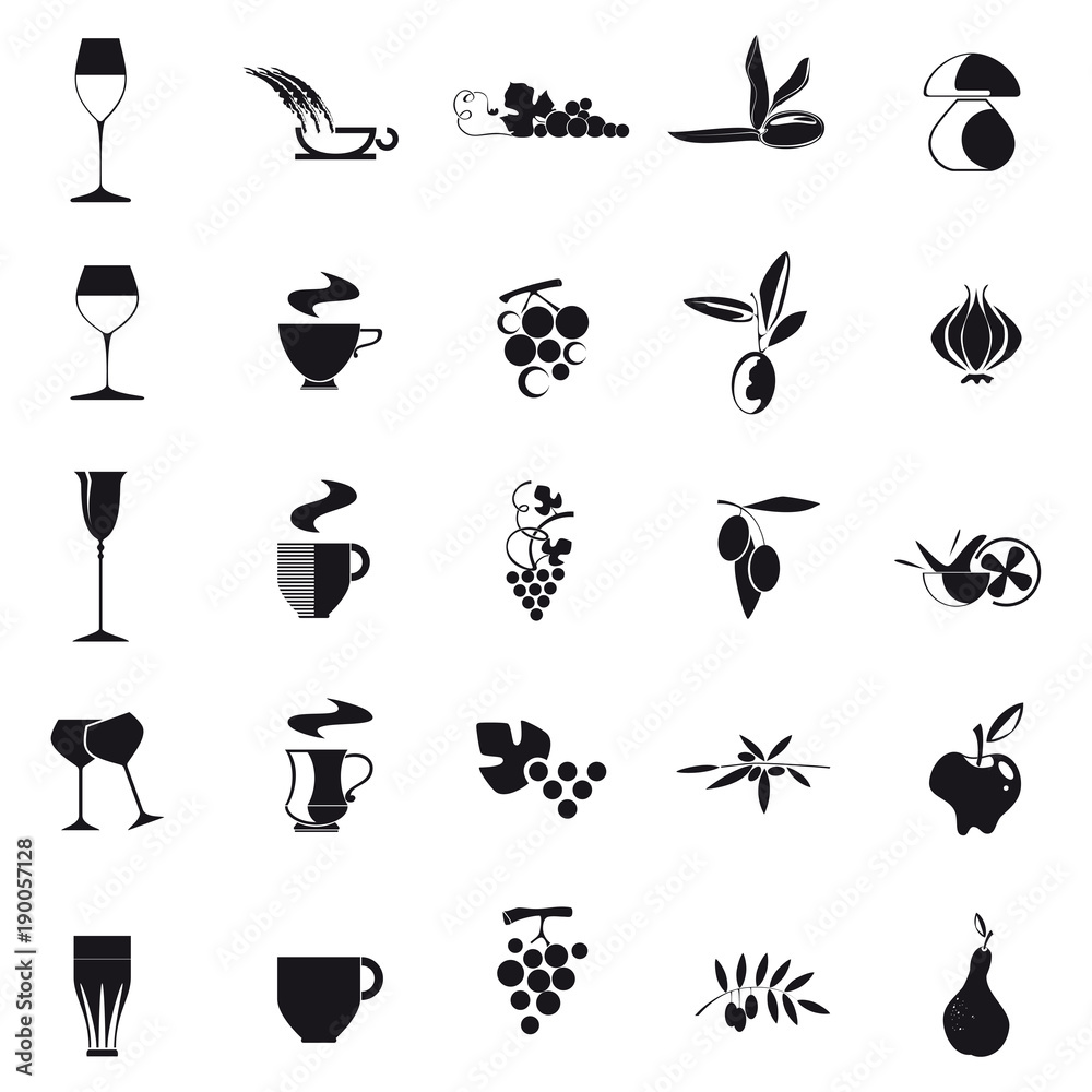 Icone per ristorante e cibo