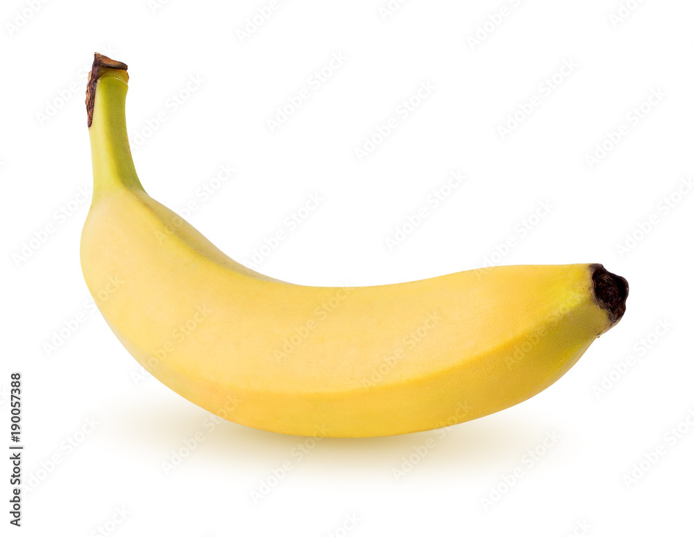 Banana isolated on white background. Full depth of field with clipping path. Banana isolated on white background. Full depth of field with clipping path.