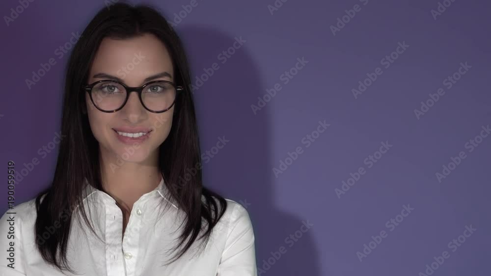 Young beauty woman in glasses. Woman in round glasses Young beauty woman in glasses. Woman in round glasses