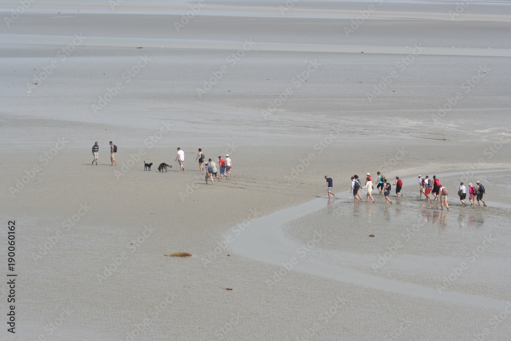 Baie Mont Saint Michel randonnées sables mouvants Baie Mont Saint Michel randonnées sables mouvants