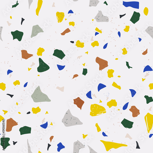 Set of Beautiful Terrazzo Seamless Pattern : Vector Illustration
