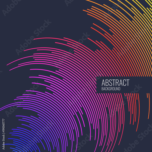 Bright abstract background with a dynamic waves of minimalist style. Vector illustration