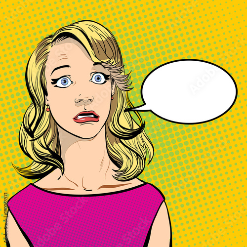 Portrait of surprised woman. Surprised woman. Surprised girl.