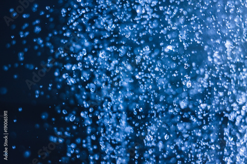 water droplets frozen in flight