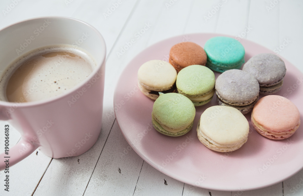 Dessert Macarons and Coffee Dessert Macarons and Coffee