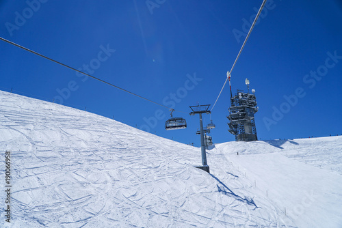 landscap mountains snow ski lift 