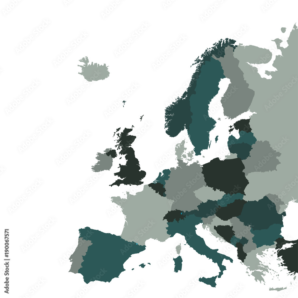 Obraz premium Europe vector map