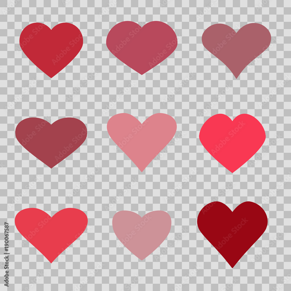 Heart icon set Heart icon set