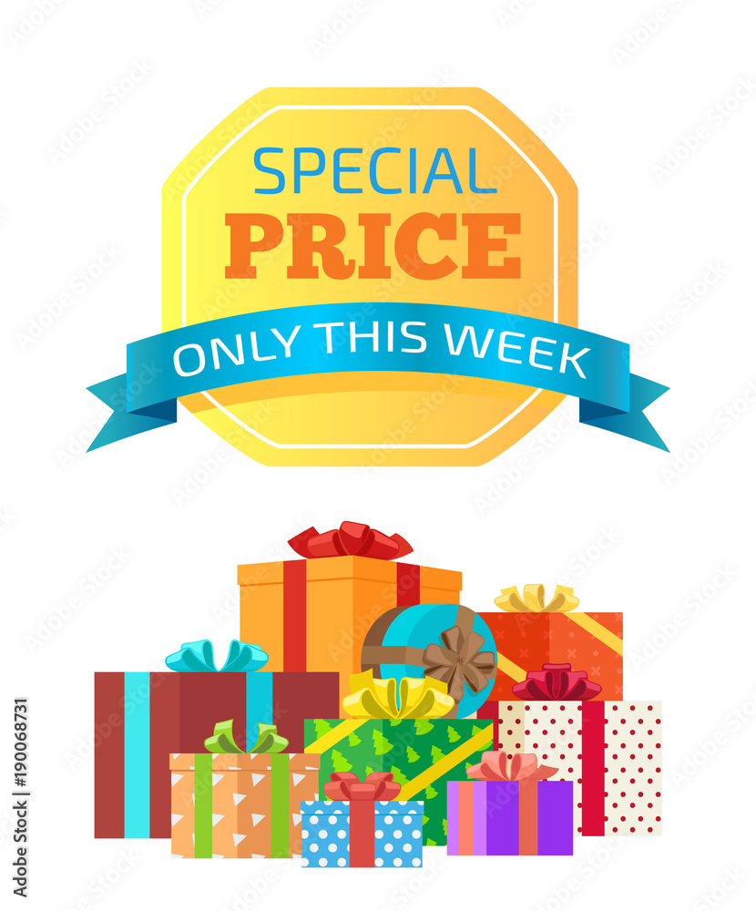 Obraz premium Special Price Only This Week Vector Illustration