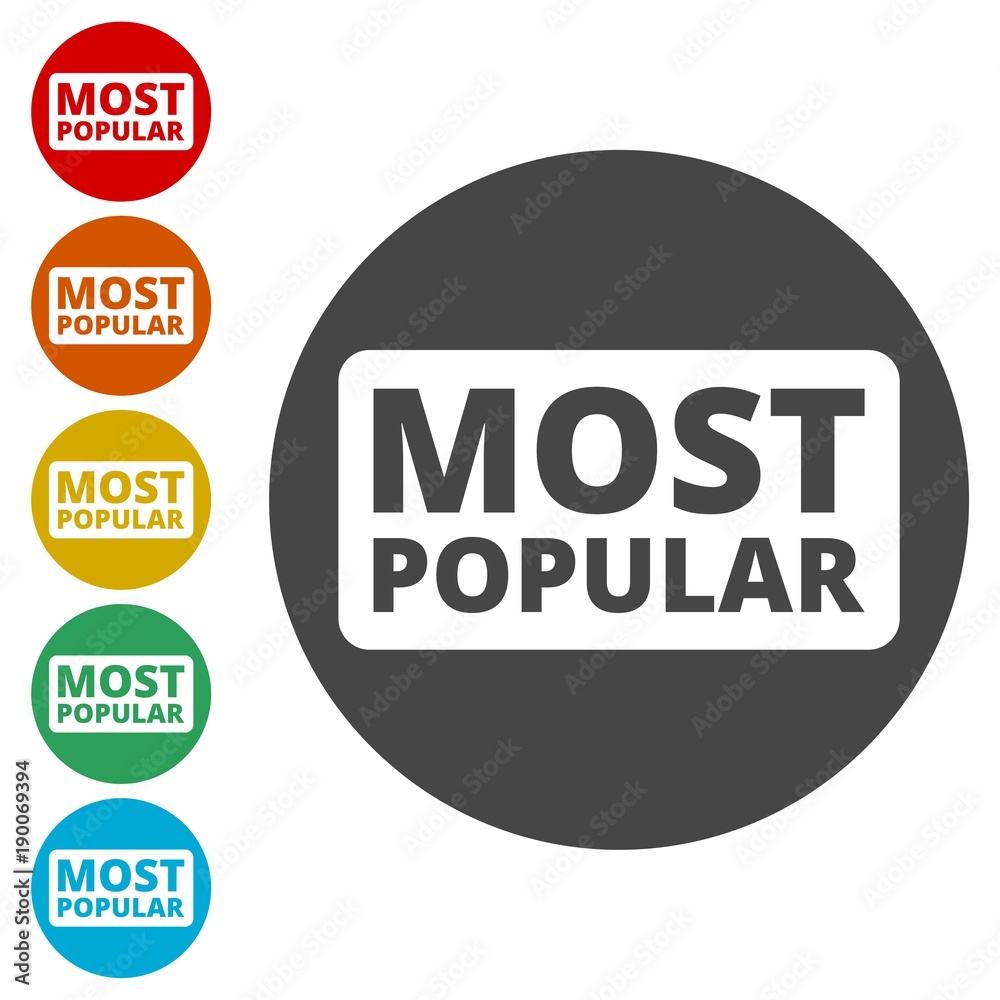 Vector Most Popular Sign Vector Most Popular Sign