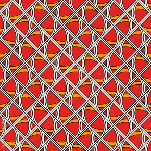 Ethnic and tribal seamless surface pattern with geometric forms. African style digital paper with stylized triangles