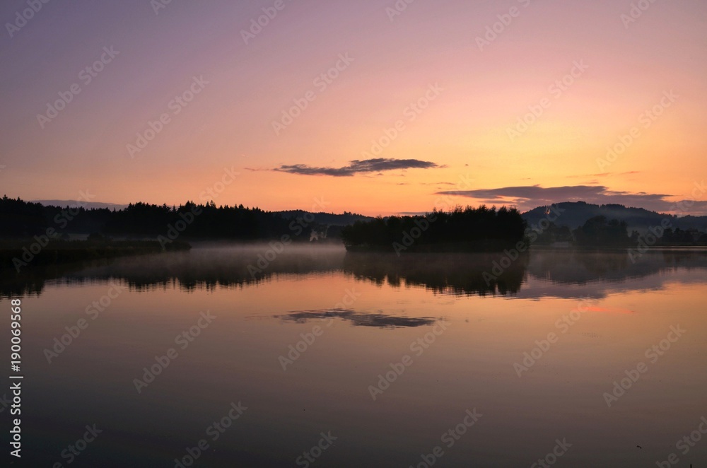 Pond with dawn