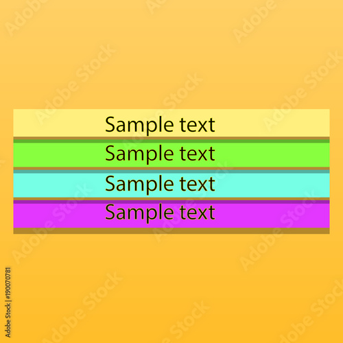 Vector geometric shape ad promo banner. Abstract universal layout