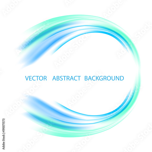 Vector abstract blue circle. Banner, flyer or Logo design template .