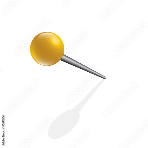yellow sphere pin