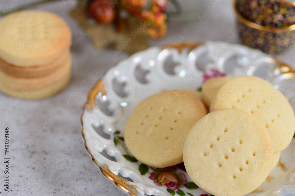 Classic shortbread is a Scottish biscuit traditionally made from one