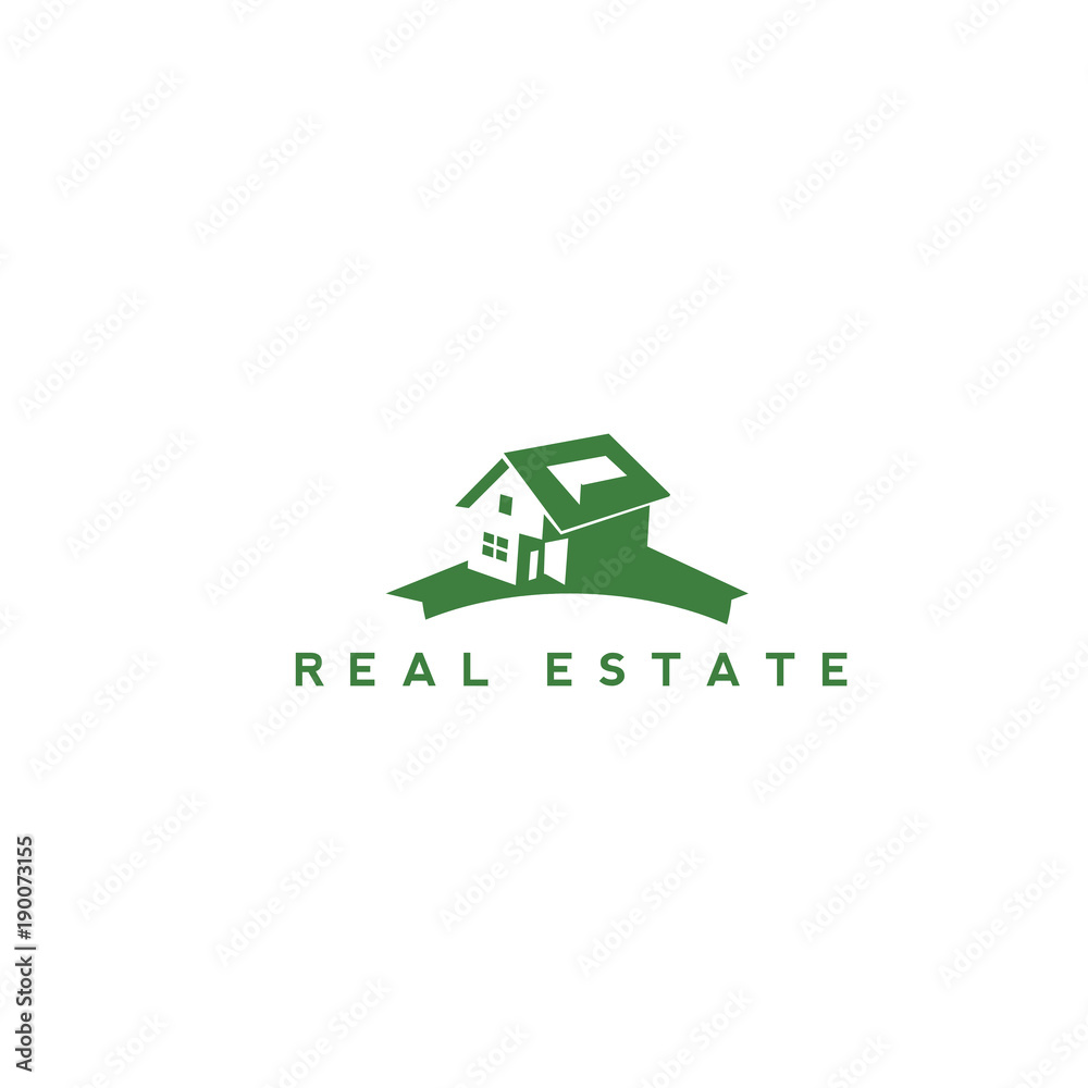 green real estate logo design. green real estate logo design.