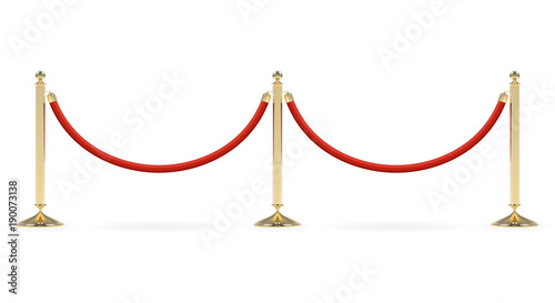 Barriers with red rope