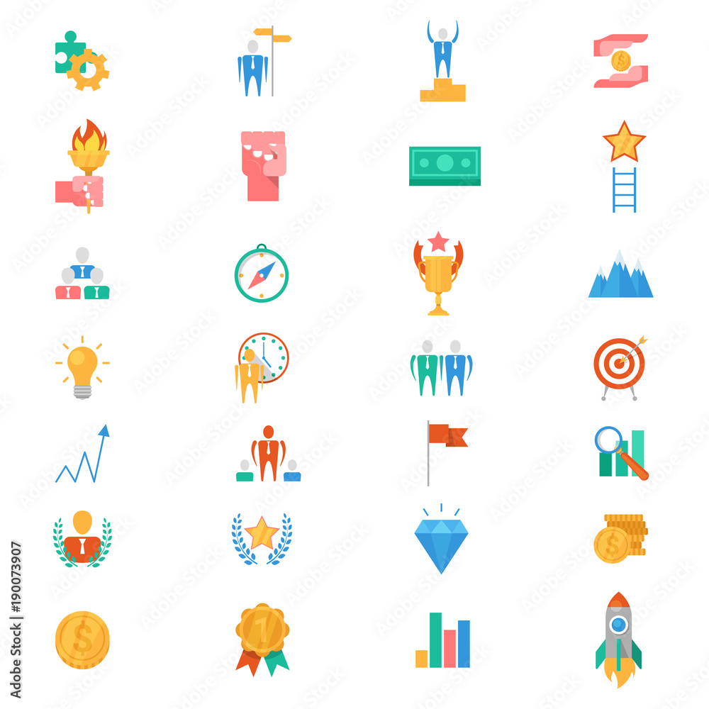 custom made wallpaper toronto digitalMotivation icons vector motivated business signs to inspire for achievement goals and success illustration of motivational set isolated on white background