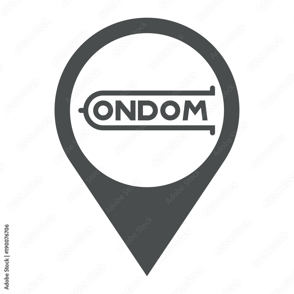 Icono plano localizacion CONDOM gris Icono plano localizacion CONDOM gris