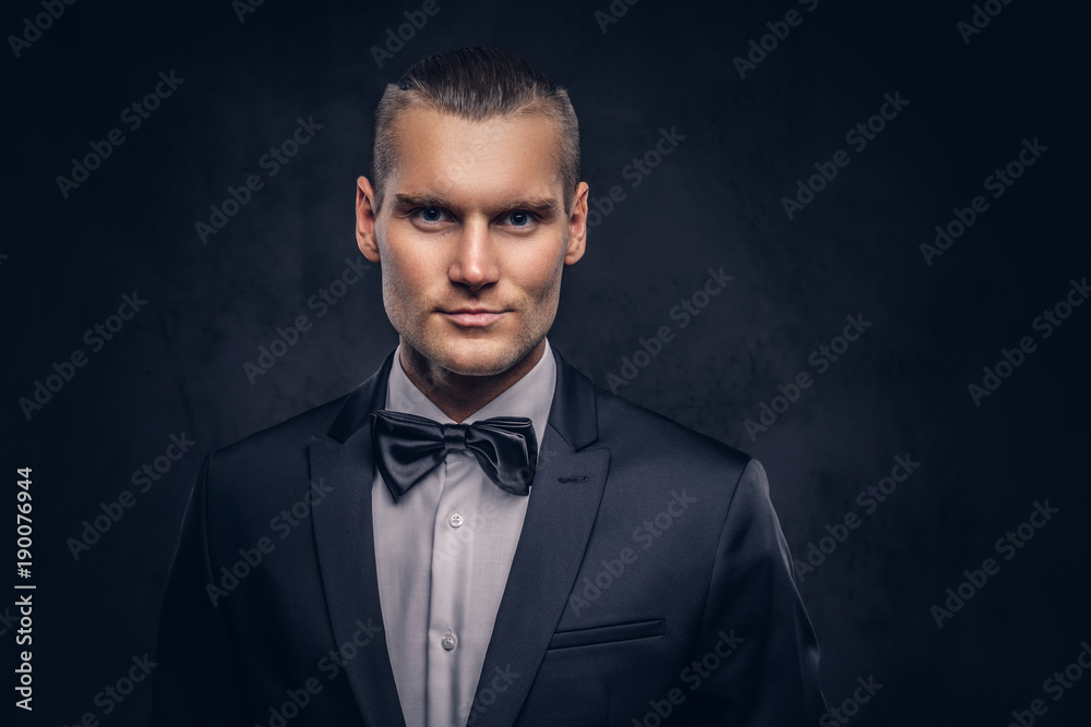 Portrait of a handsome stylish man. Portrait of a handsome stylish man.