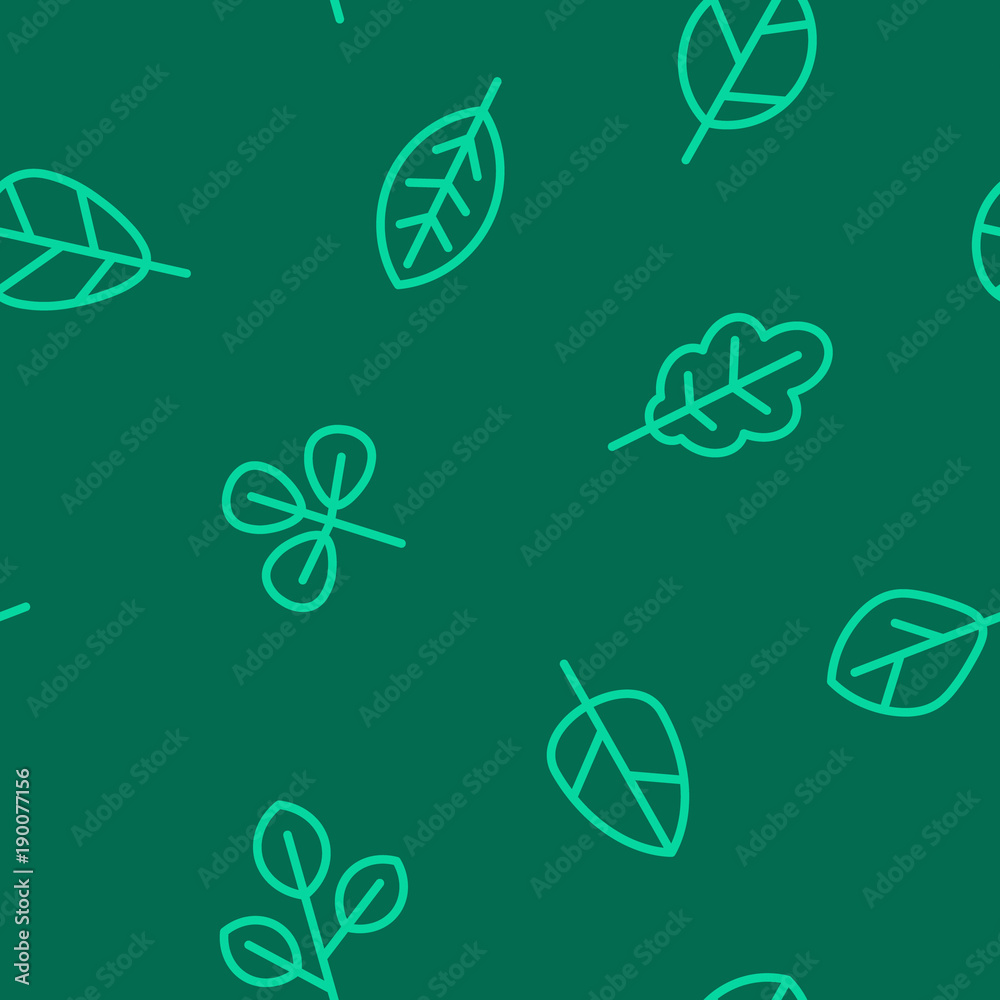 Seamless background with vector leaves for your design Seamless background with vector leaves for your design