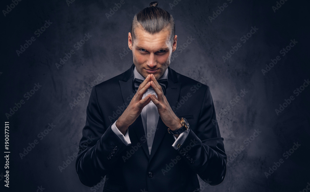 Portrait of a handsome stylish man.