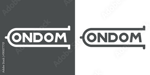 Logotipo CONDOM en gris y blanco