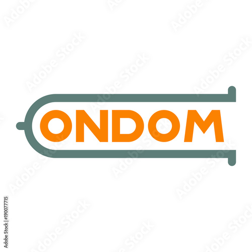 Logotipo CONDOM gris y naranja en fondo blanco