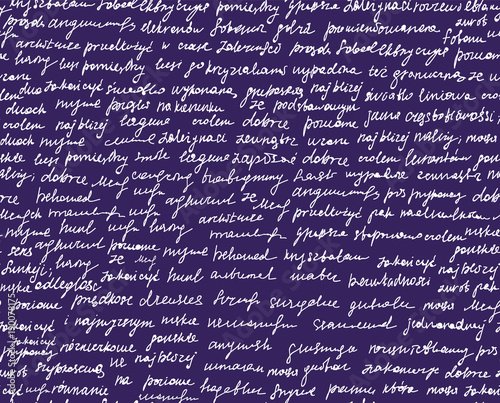 Abstract vector endless seamless texture with handwritten text, words and letters