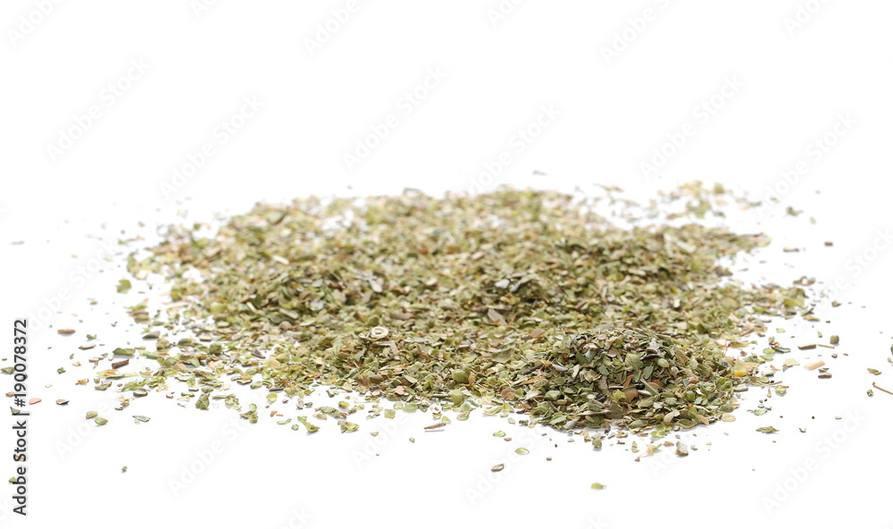 Dry marjoram isolated on white background Dry marjoram isolated on white background