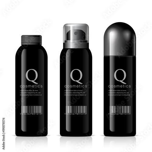 Realistic Cosmetic bottle can sprayer container.