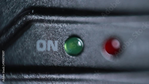 Green indicator turning on. Macro