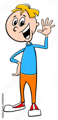 boy kid character cartoon illustration