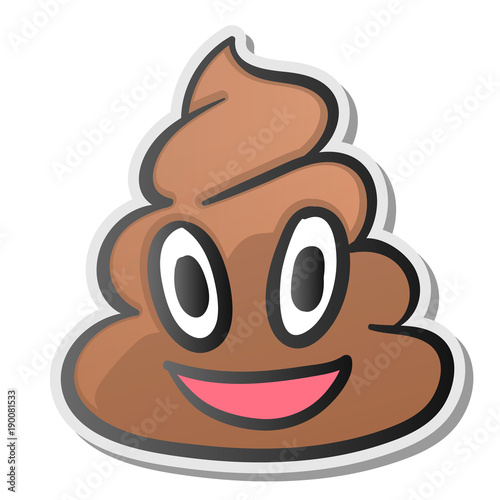 Shit emoji, smiling faces, symbol, sticker