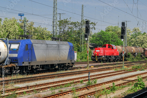 Treffen zweier Güterzüge in Mitteldeutschland
