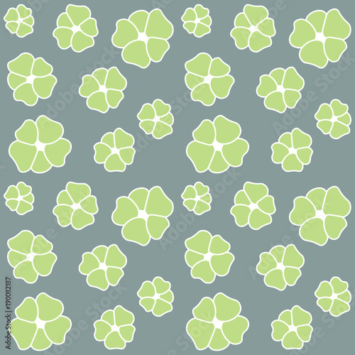 flowers of olive on a gray background vector pattern_1.eps