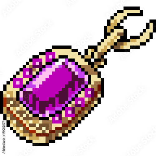 vector pixel art jewelry