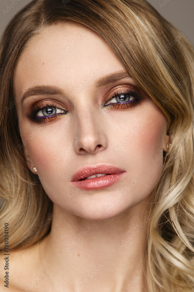Beauty portrait of woman with perfect makeup