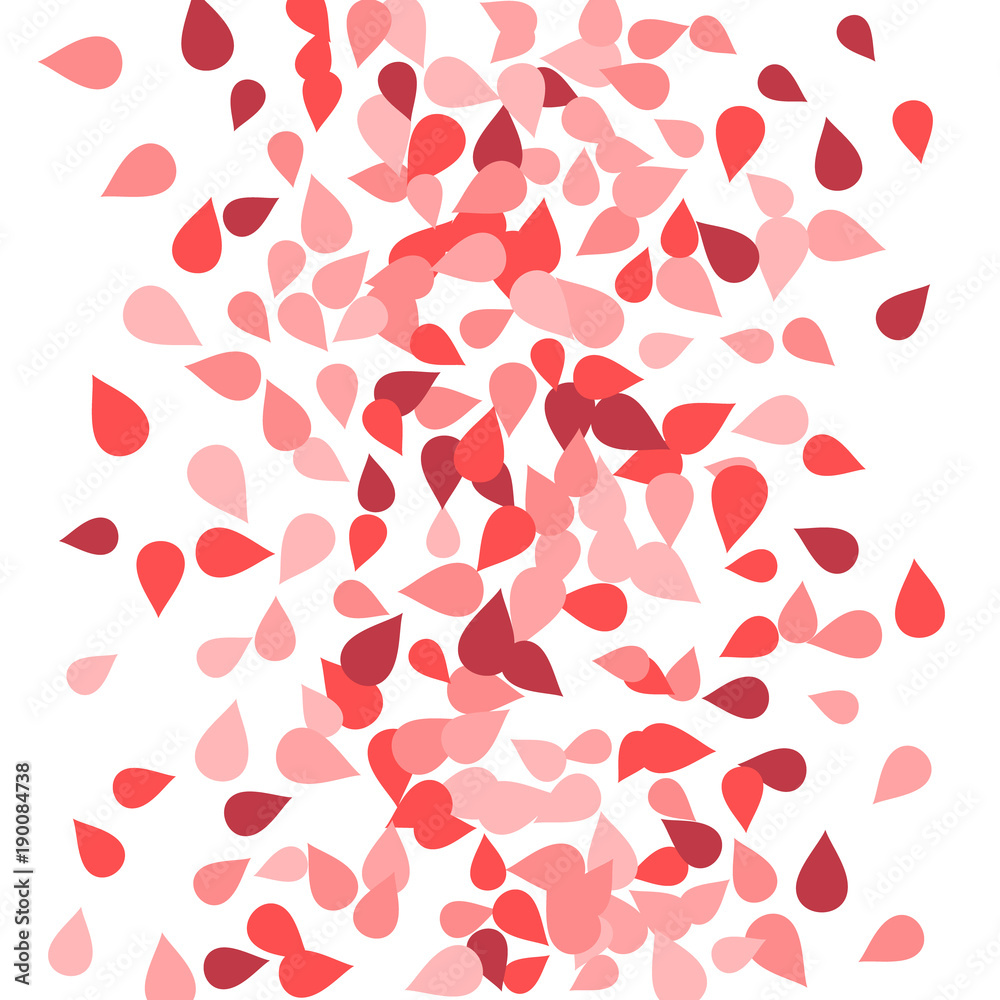 Vector Confetti Background Pattern. Element of design. Colored petals on a white background