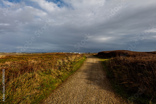 Walk path at the Pointe du Raz in Brittany,France