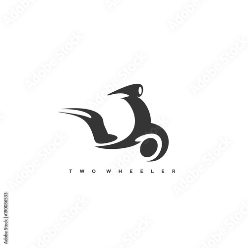 Two wheeler icon, white background.